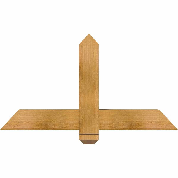 Ekena Millwork Eugene Rough Sawn Timber Gable Bracket, Western Red Cedar, 36"W x 19"H x 4"D x 4"F, 13/12 Pitch GBW036X19X0404EUG00RWR - main
